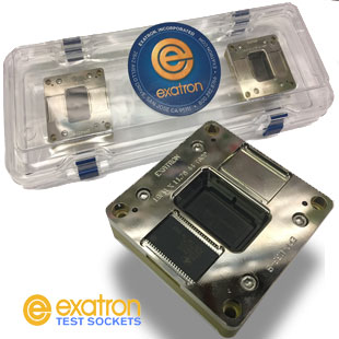 thermal spring probe test socket and 300°C diamond particle interconnect from Exatron